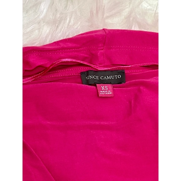 Vince Camuto Wrap Top | Sz XS| Hot Pink Short Sleeve Wrap Top Blouse - Picture 13 of 13